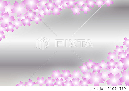背景素材壁紙 フラワー サクラ さくら色 桜の花 春 入学 卒業式 枠 フレーム 余白 3月 4月 のイラスト素材 21074539 Pixta