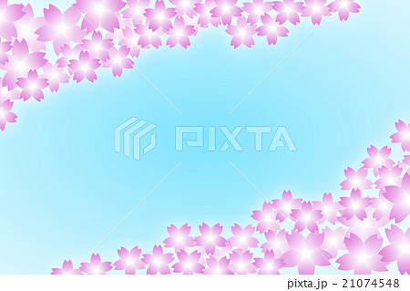 背景素材壁紙 フラワー サクラ さくら色 桜の花 春 入学 卒業式 枠