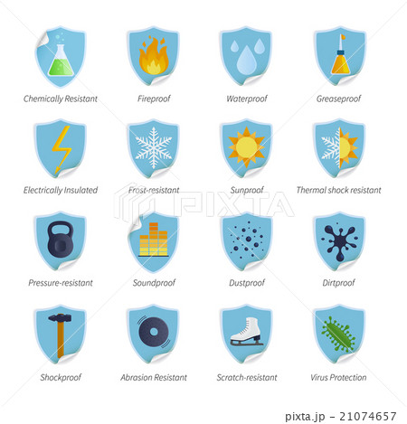 Protection Proof Flat Color Stickers 21074657