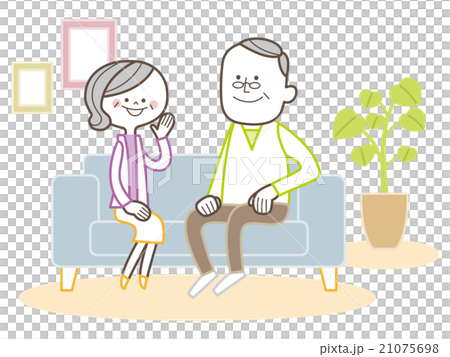 ソファ　おじいちゃん　おばあちゃん 21075698