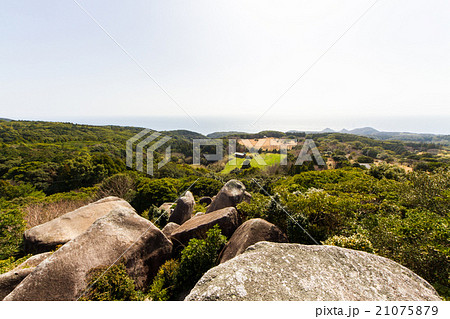高知県土佐清水市 唐人駄場遺跡 唐人岩巨石群からの風景 高知県土佐清水市 唐人駄場遺跡 唐人岩巨石群からの風景 21075879