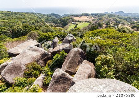 高知県土佐清水市 唐人駄場遺跡 唐人岩巨石群からの風景 高知県土佐清水市 唐人駄場遺跡 唐人岩巨石群からの風景 21075880