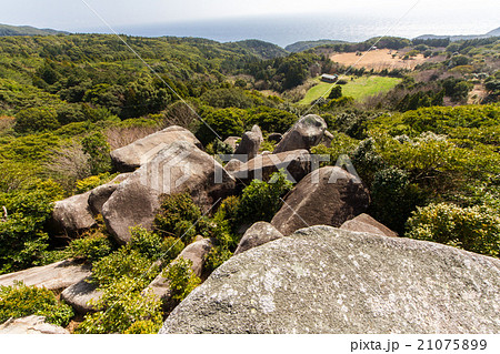 高知県土佐清水市 唐人駄場遺跡 唐人石巨石群からの風景 高知県土佐清水市 唐人駄場遺跡 唐人石巨石群からの風景 21075899