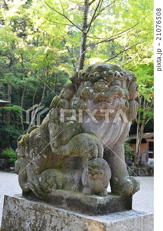 宝登山神社・拝殿前の「唐獅子」の石像(埼玉県秩父郡長瀞町長瀞) 宝登山神社・拝殿前の「唐獅子」の石像(埼玉県秩父郡長瀞町長瀞) 21076508