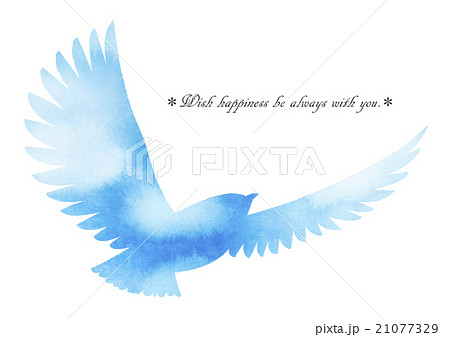 幸福の青い鳥 のイラスト素材