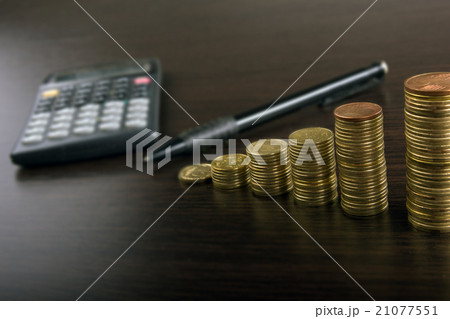 Banking. Go to Bank. Golden columns of coins on Banking. Go to Bank. Golden columns of coins on 21077551