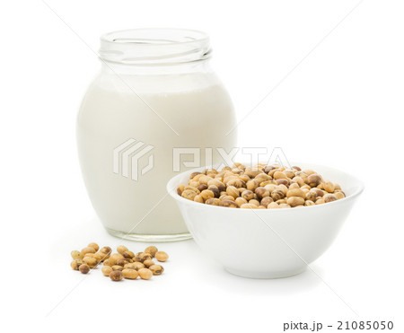 Soy milk in a glass jar Soy milk in a glass jar 21085050