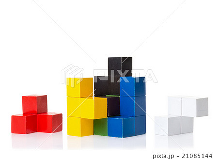 Multi colored wooden blocks, logic puzzle 21085144