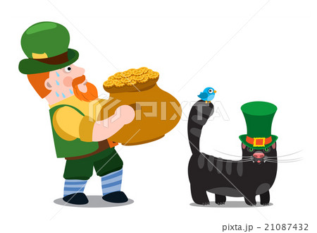 The man with a pot of gold. St. Patrick Day. 21087432