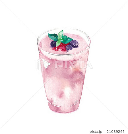 スムージー ピンクのイラスト素材