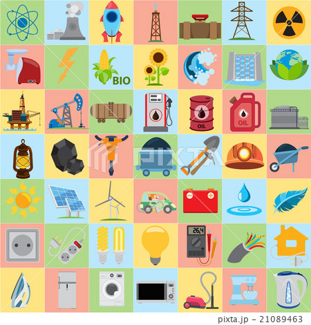 Flat icons of energetics 21089463