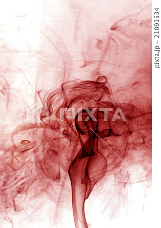Toxic fumes red movement on white background. 21091534