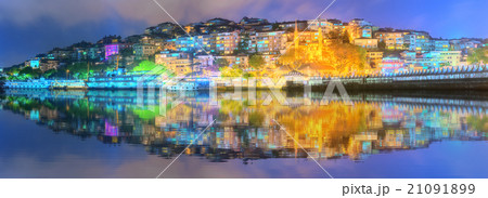 Panorama of Istanbul and Bosporus at night Panorama of Istanbul and Bosporus at night 21091899