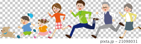 Three generations family run - Stock Illustration [21098031] - PIXTA
