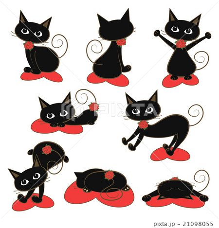 ネコ　イラスト　セット 21098055