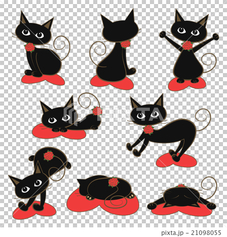 ネコ　イラスト　セット 21098055