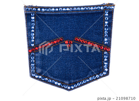 Denim pocket encrusted with rhinestones Denim pocket encrusted with rhinestones 21098710