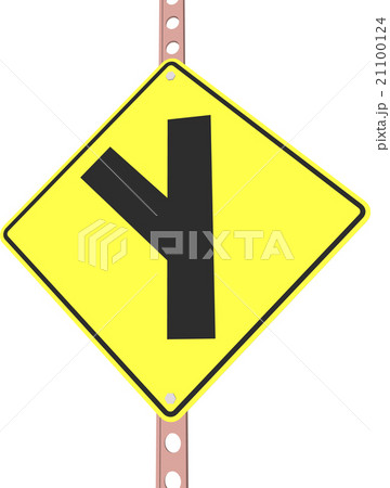 yellow roadsign isolated on white background 21100124
