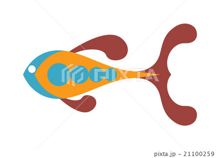 Decorative Fish flat icon vector isolated on white 21100259