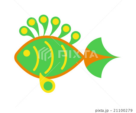 Decorative Fish flat icon vector isolated on white Decorative Fish flat icon vector isolated on white 21100279