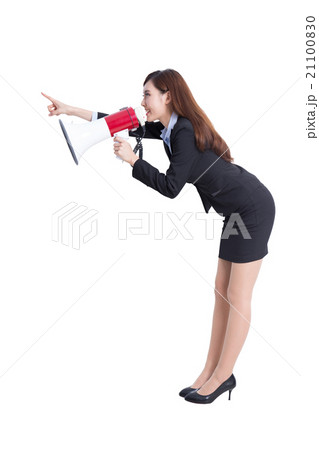 business woman screaming 21100830