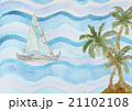 Abstract watercolor sea background with  palm  21102108