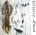 Watercolor girl's face in profile picture  21102128