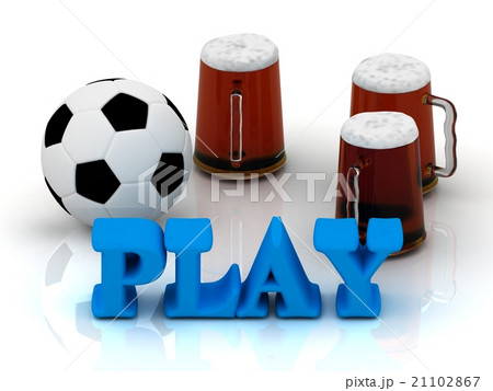 PLAY bright word, football, 3 cup beer on 21102867