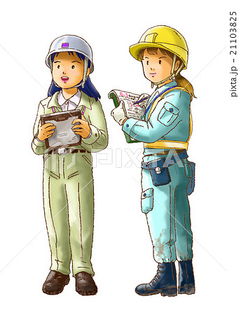 建設女子のイラスト素材