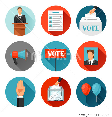 Vote political elections icons. Illustrations for Vote political elections icons. Illustrations for 21105657