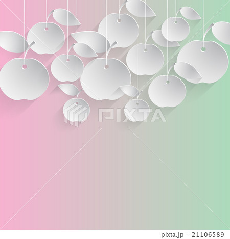 Paper Apples with Drop Shadows.  21106589