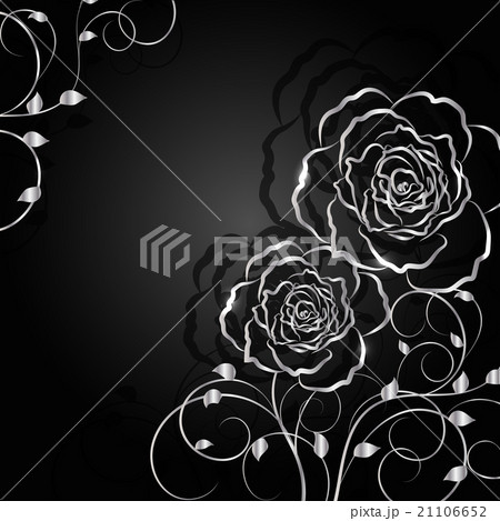 Silver flowers with shadow on dark background. Silver flowers with shadow on dark background. 21106652