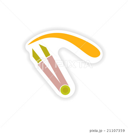 stylish paper sticker on white background eyebrow stylish paper sticker on white background eyebrow 21107359