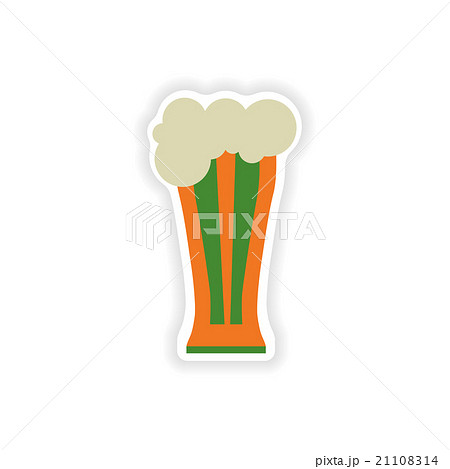 stylish paper sticker on white background glass stylish paper sticker on white background glass 21108314