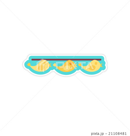 stylish paper sticker on white background garland stylish paper sticker on white background garland 21108481