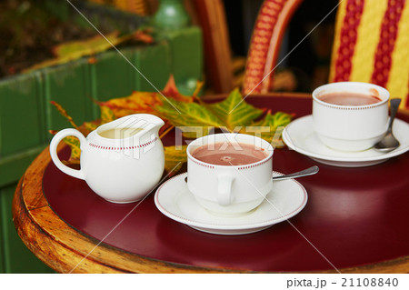 Hot chocolate in Parisian street cafe Hot chocolate in Parisian street cafe 21108840