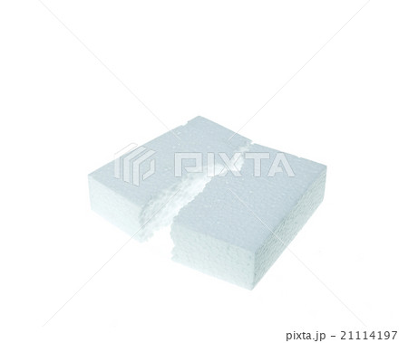 White foamed polystyrene isolated on white background White foamed polystyrene isolated on white background 21114197