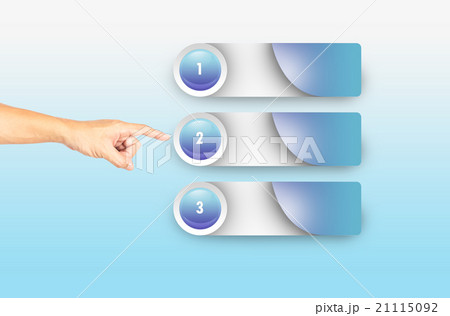 hand pressing a button number two on a touch screen interface 21115092