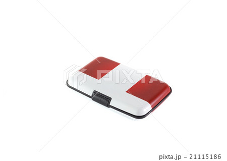 Metal cards holder on a white background Metal cards holder on a white background 21115186