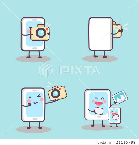 cute cartoon phone selfie 21115798