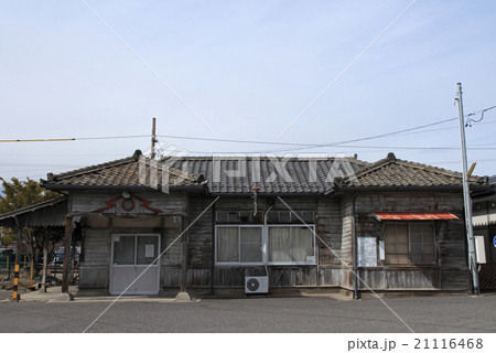 アルピコ交通上高地線 旧新村駅の写真素材