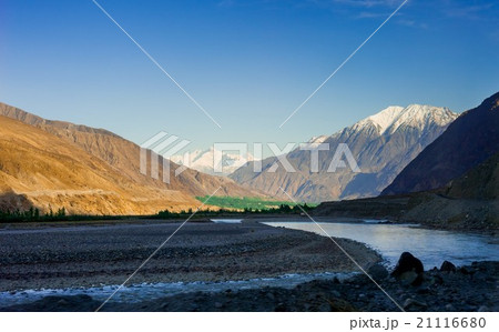 Himalayan landscape in Himalayas Mountain with riv 21116680
