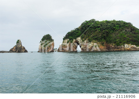 紀の松島の筆島と鶴島 21116906