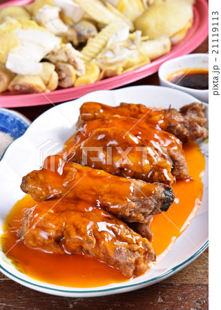 Chinese food -Pork ribs with orange sauce 21119113