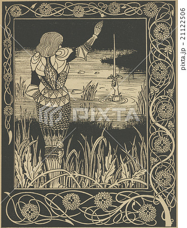 A. BEARDSLEY ビアズリー ラインブロック『アーサー王物語』1927