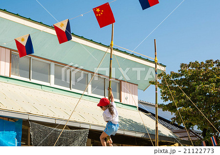 運動会　　竹のぼり 21122773