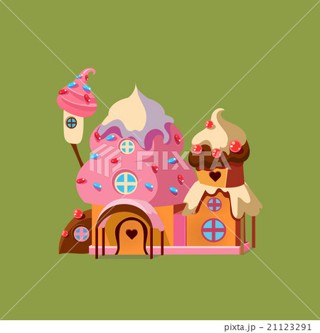 Fantasy Candy House. Vector Illustartion Fantasy Candy House. Vector Illustartion 21123291