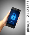 Hand holding Smartphone lock screen 21123873