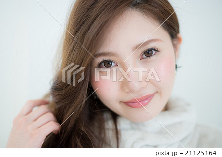 明るい女性の写真素材