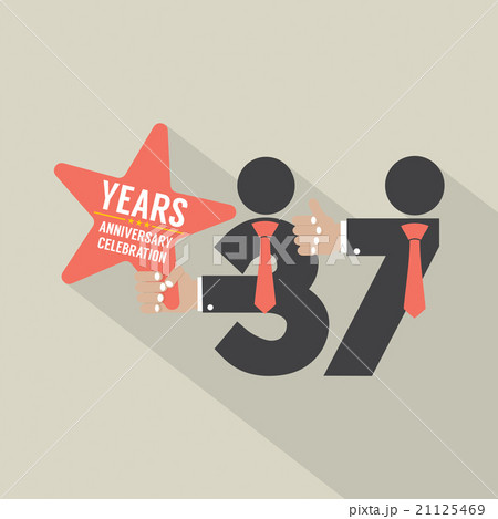 37 Years Anniversary Typography Design. 37 Years Anniversary Typography Design. 21125469